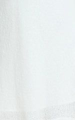 Rowella Mini Dress - Faux Feather Bell Sleeve Dress in White
