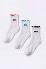 3-Pack Socks Bundle in White Multi