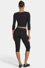 ButterCloud™ Capri Leggings in Black