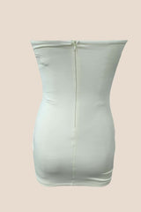 Double Twists Yellow Fitted Mini Dress