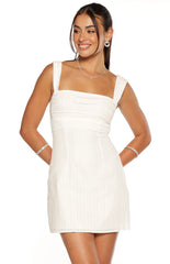 Taylor White Tie Back Mini Dress