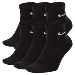 Nike Everyday Cushioned Training Ankle Socks 6 Pairs (Black)