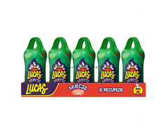 Lucas Muecas Watermelon Mexican lollipop pack featuring 10 count, a sweet and spicy bulk Mexican candy.
