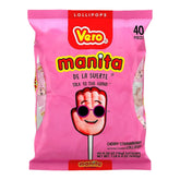 Manita Cherry/Strawberry Mexican Candy Lollipops (40 Count)