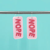 Nope Earrings - Pinks