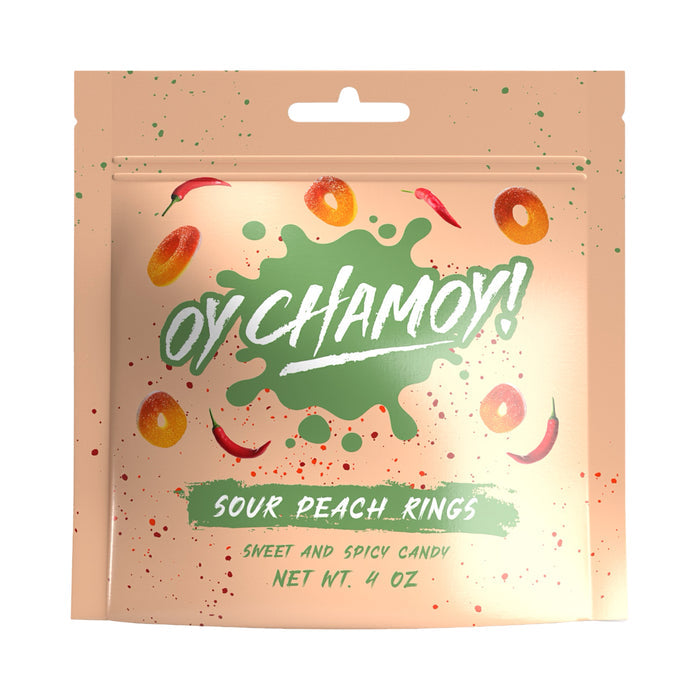 Oy Chamoy! Sour Peach Rings 4 Oz.