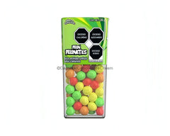 Pelon Pelonetes tamarind chewy candy bites in a clear container, ideal for bulk Mexican candy lovers.