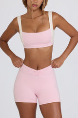 Ruched Mini Shorts in Bloom