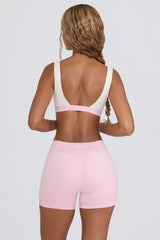 Ruched Mini Shorts in Bloom