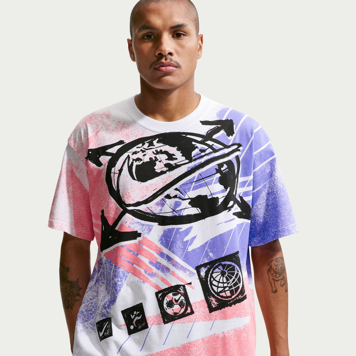 Nike "Worldwide" Sportswear T-Shirt (White/Red/Blue)