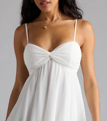 Perfectly Pretty Tie Back Chiffon Babydoll Dress
