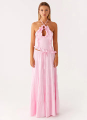 Mariella Linen Top - Pink