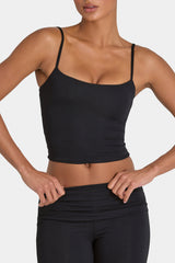 ButterCloud™ Crop Tank Top in Black