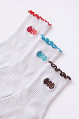 3-Pack Socks Bundle in White Multi
