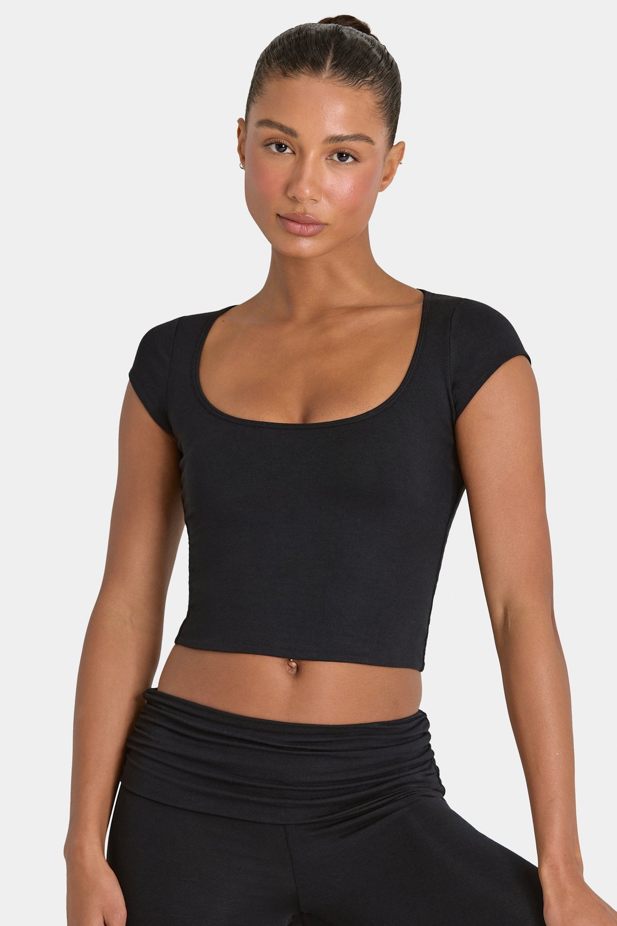 ButterCloud™ Crop Top in Black