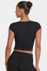 ButterCloud™ Crop Top in Black