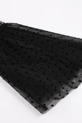 Flare Long Sleeves Black Swing Dress