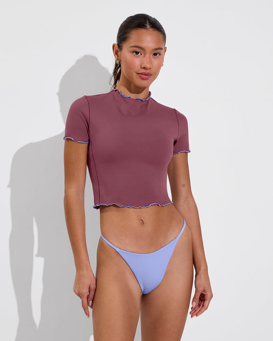 Rays SS Top *Wavy - Desert Plum / Riptide
