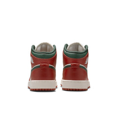 Air Jordan 1 Mid GS (Sail/Midnight Green)