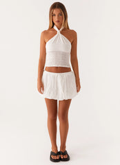 Sweet Dream Halterneck Top - White