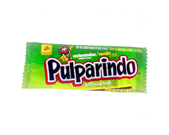De La Rosa Pulparindo Watermelon candy packaging, a bulk Mexican candy made from tamarind with sweet and spicy flavor.