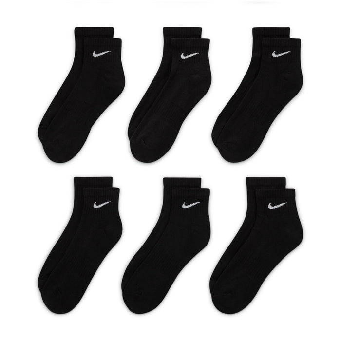 Nike Everyday Cushioned Training Ankle Socks 6 Pairs (Black)