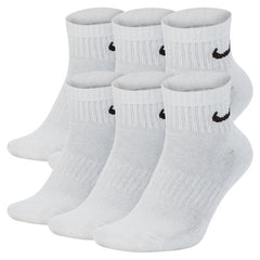 Nike Everyday Cushioned Training Ankle Socks 6 Pairs (White)