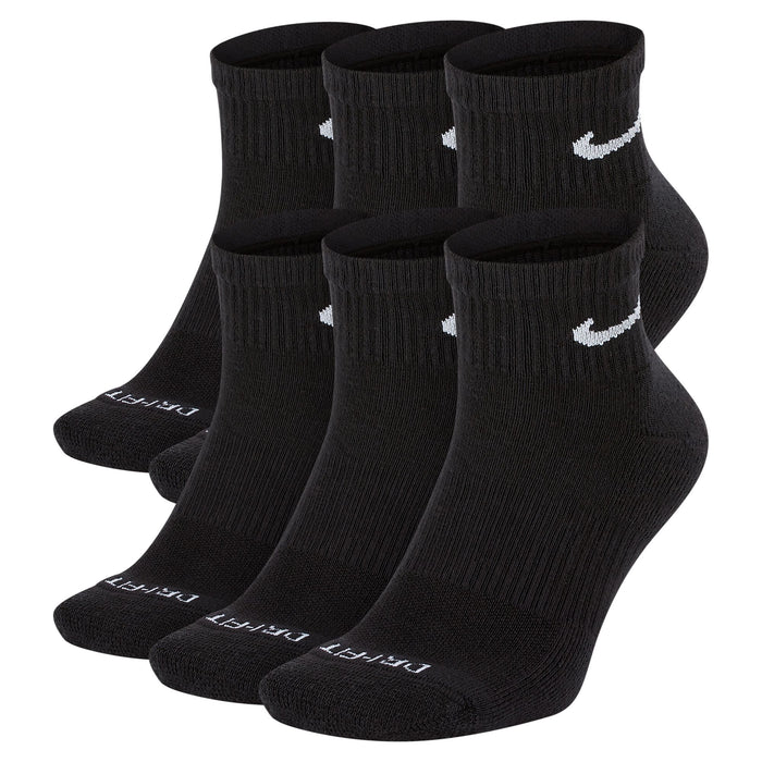 Nike Everyday Plus Cushioned Training Ankle Socks 6 Pairs (Black)