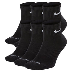 Nike Everyday Plus Cushioned Training Ankle Socks 6 Pairs (Black)