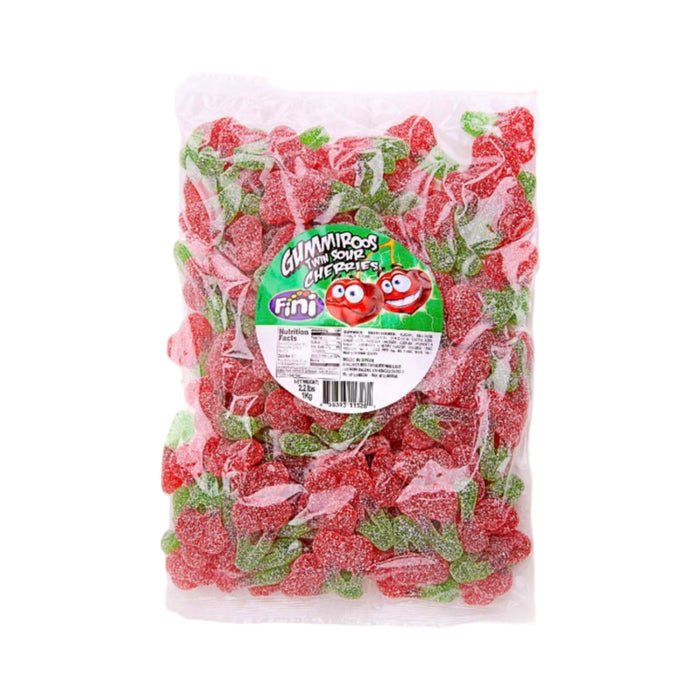 Fini Gummiroos Sour Twin Cherries Bag (2.2 LB)