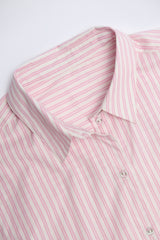 Oversized Shirt in Pink Stripe