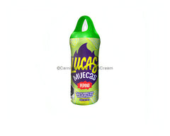 Lucas Muecas Pepino Mexican candy lollipop, cucumber-flavored with chili powder, 10 count packaging.