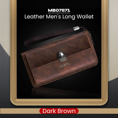 MB07671 Leather Men's Long Wallet