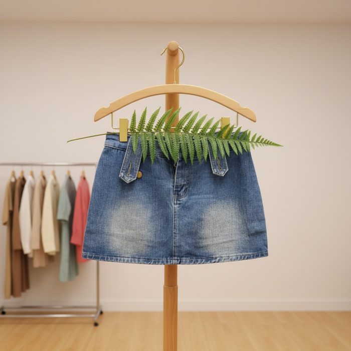 ML07868 Short Jean Skirt ( Export Clothing )