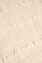 Ruffled Mid-Rise Shorts in Ivory