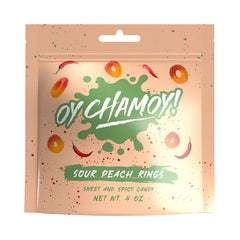Oy Chamoy! Sour Peach Rings 4 Oz.