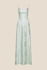 Dreamy Green Straps Long Dress