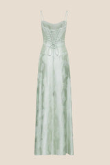 Dreamy Pink Straps Long Dress